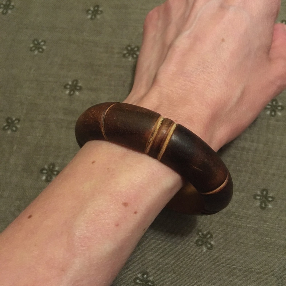 Vintage Wooden Bangle Bracelet